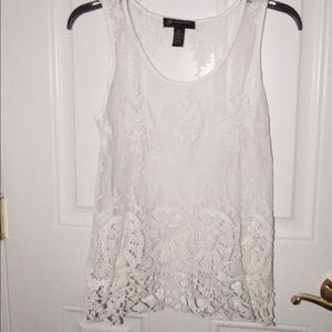 White cover-up tank top